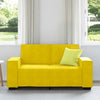 2-personers sofa 120 cm fløjl gul