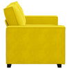 2-personers sofa 120 cm fløjl gul