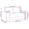 2-personers sofa 120 cm fløjl blå