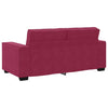 2-personers sofa 140 cm fløjl vinrød