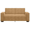 2-personers sofa 140 cm fløjl brun