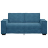 2-personers sofa 140 cm fløjl blå