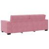 3-personers sofa 180 cm fløjl lyserød