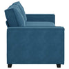3-personers sofa 180 cm velour blå