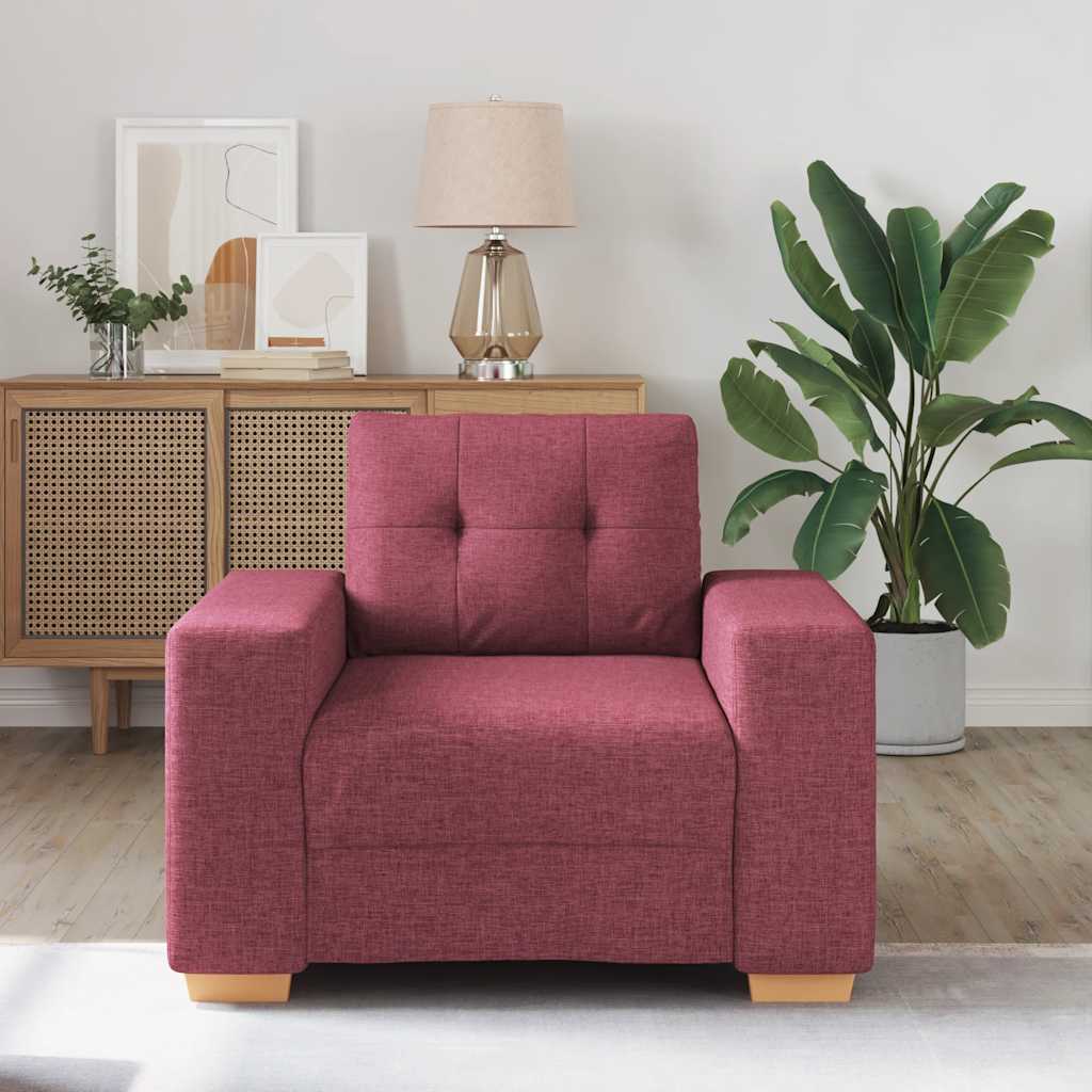 sofastol 60 cm stof vinrød