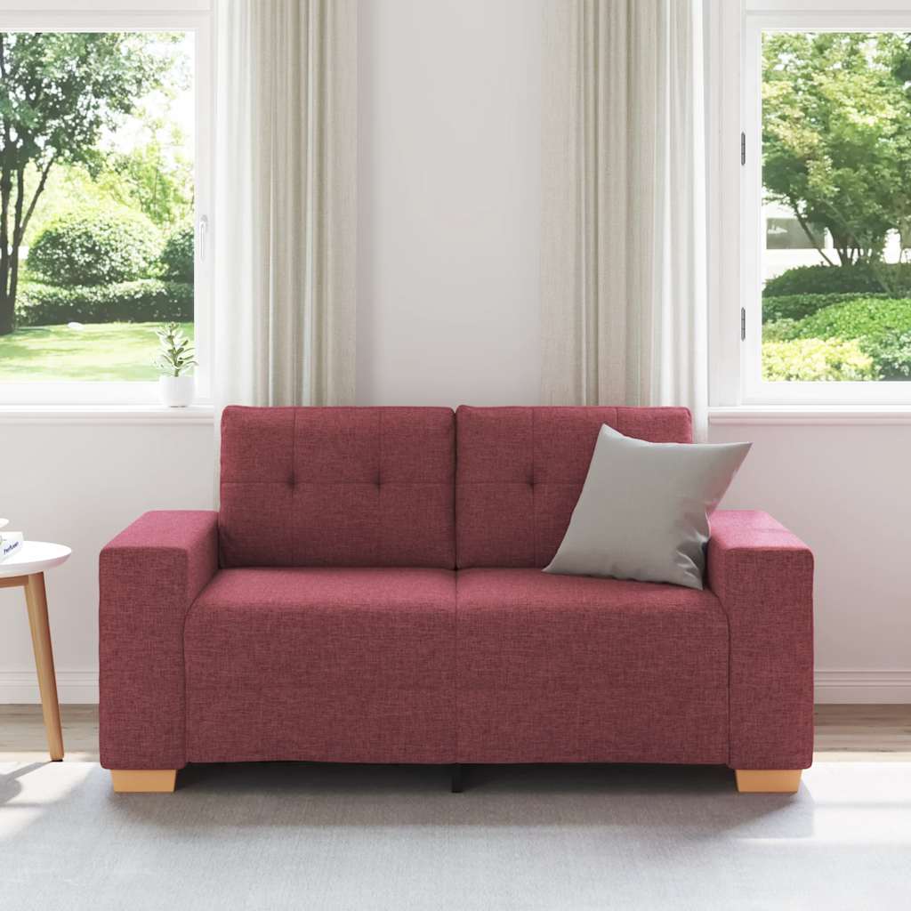 elskovssofa 120 cm stof vinrød