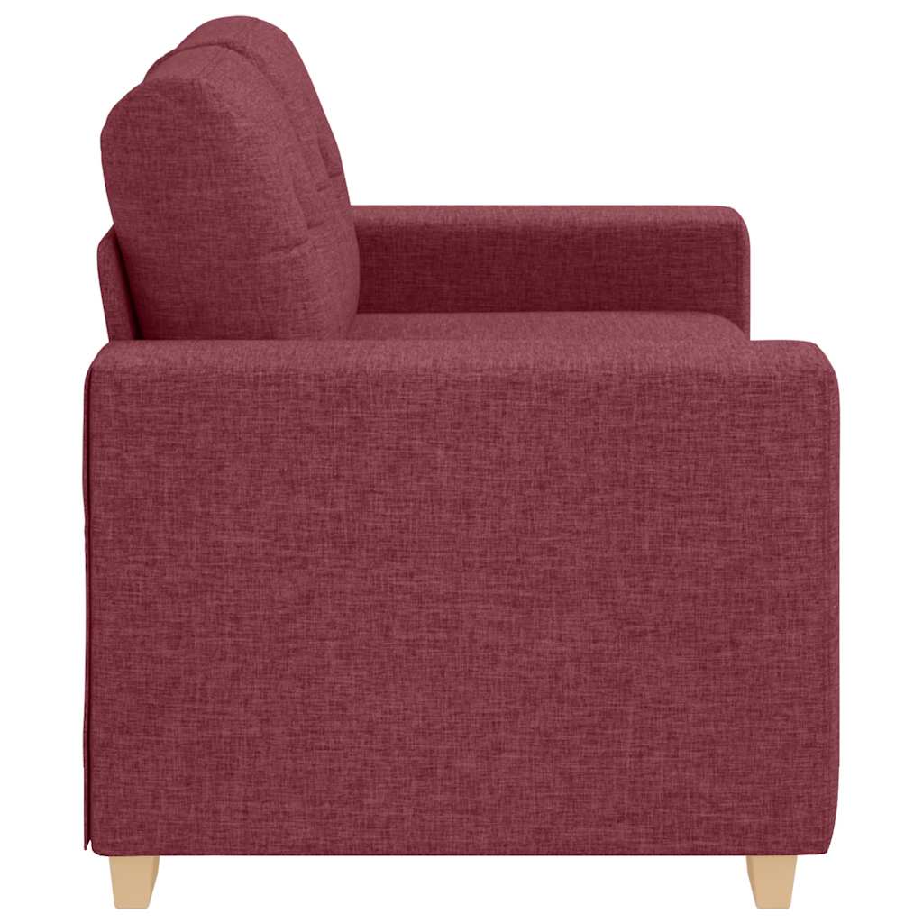 elskovssofa 120 cm stof vinrød
