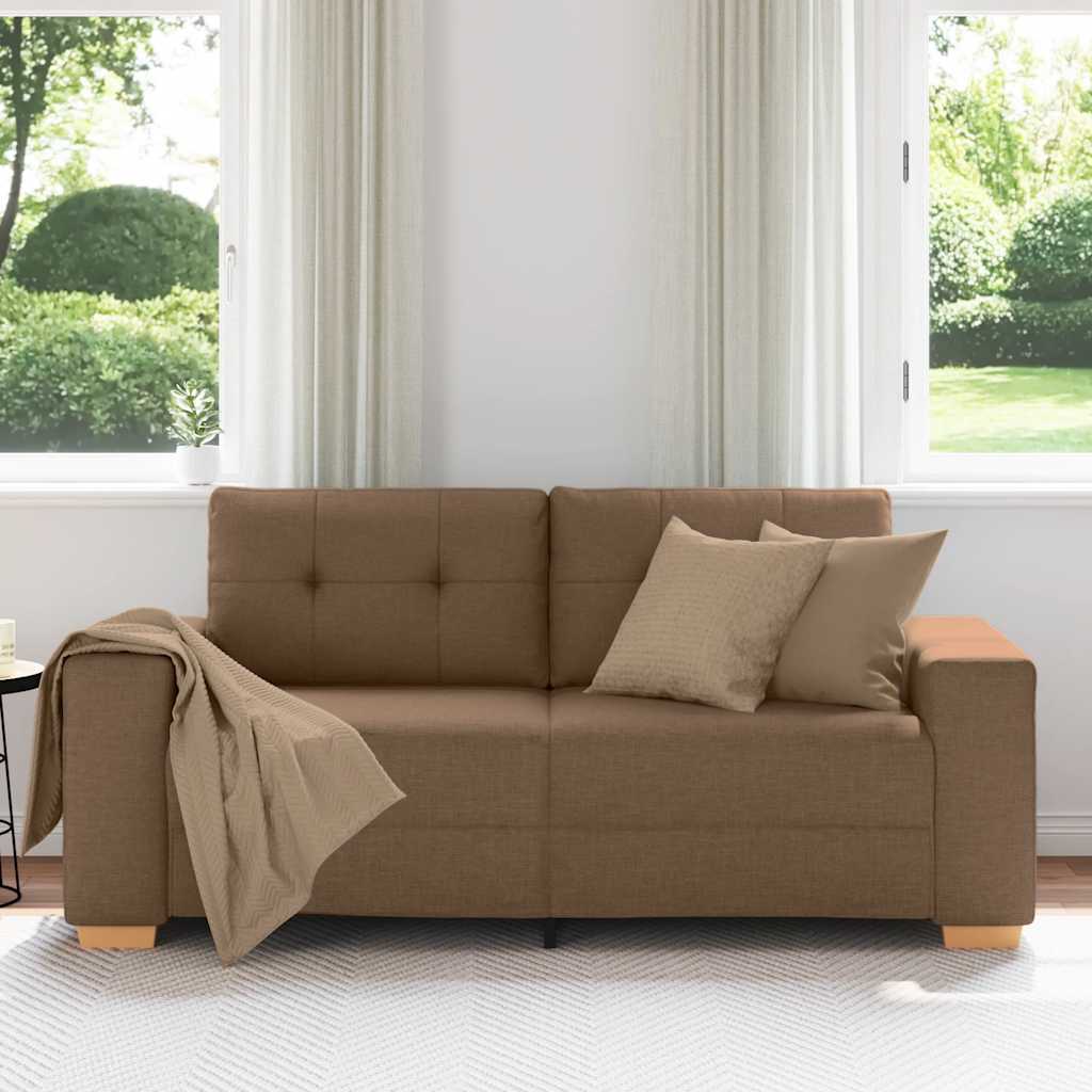 elskovssofa 140 cm stof brun