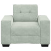 sofastol 60 cm fløjl lysegrå