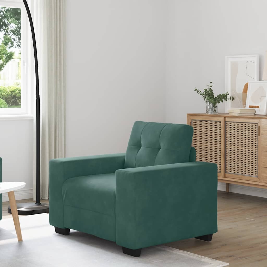 sofastol 60 cm fløjl lysegrøn