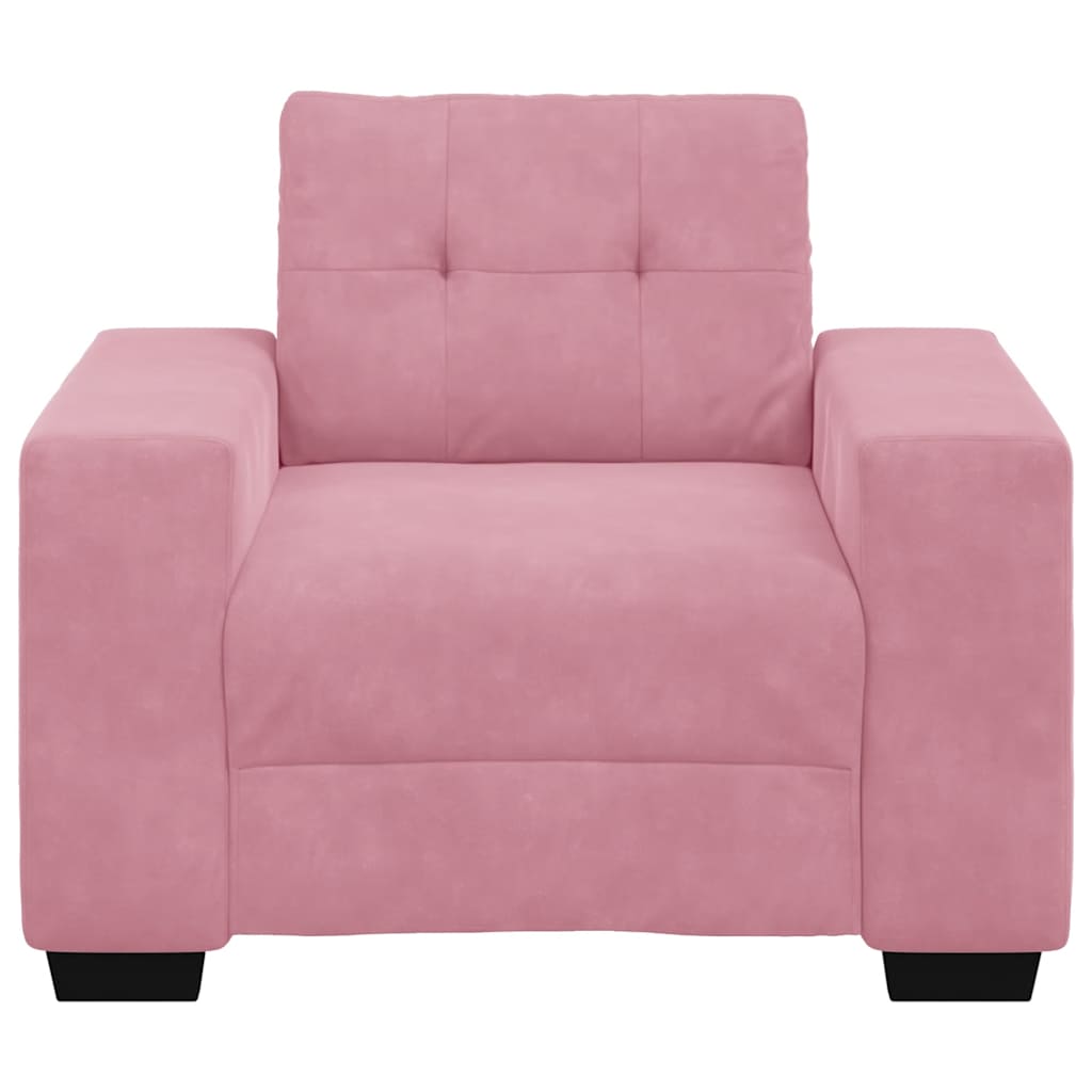 sofastol 60 cm fløjl lyserød