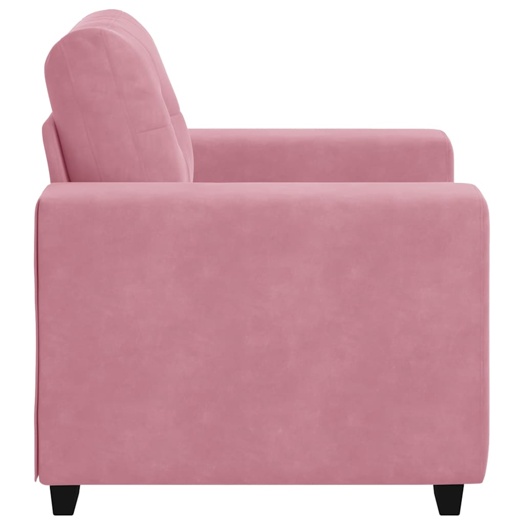 sofastol 60 cm fløjl lyserød