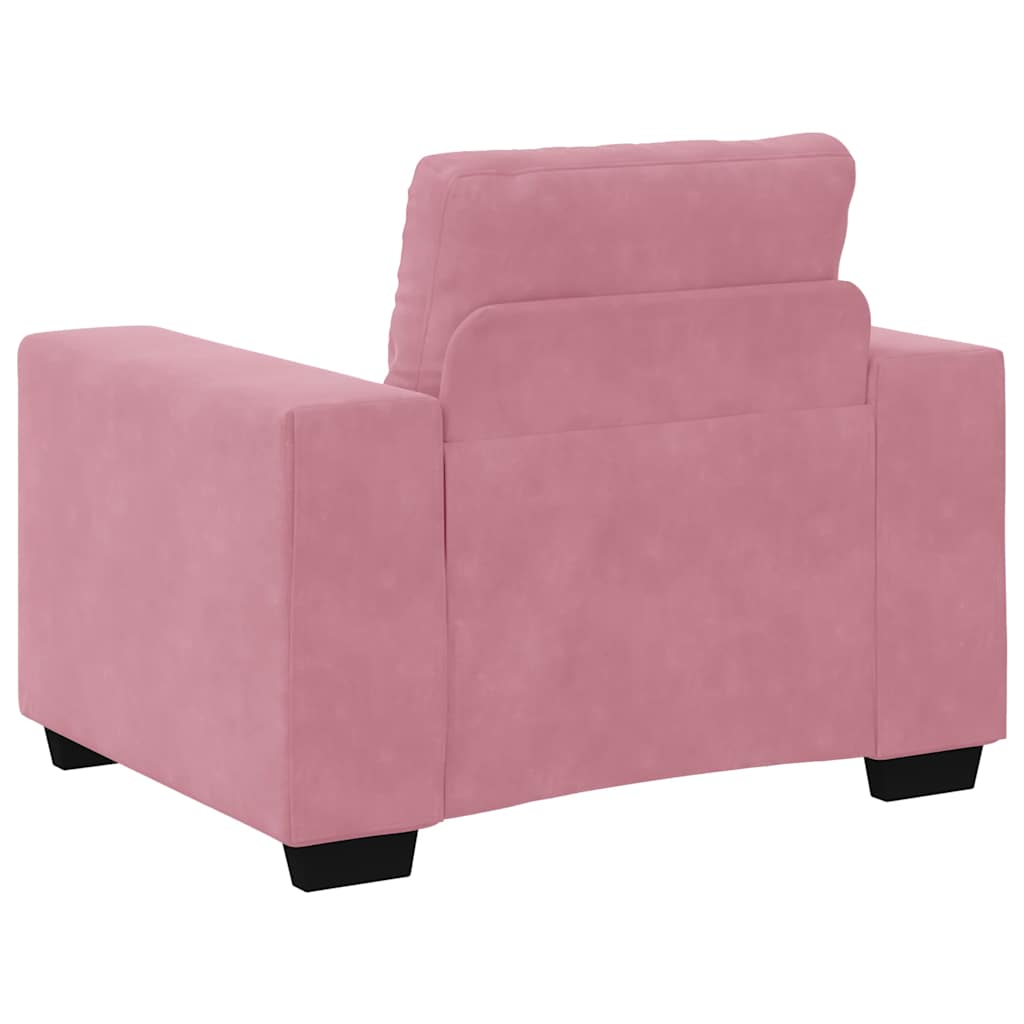 sofastol 60 cm fløjl lyserød