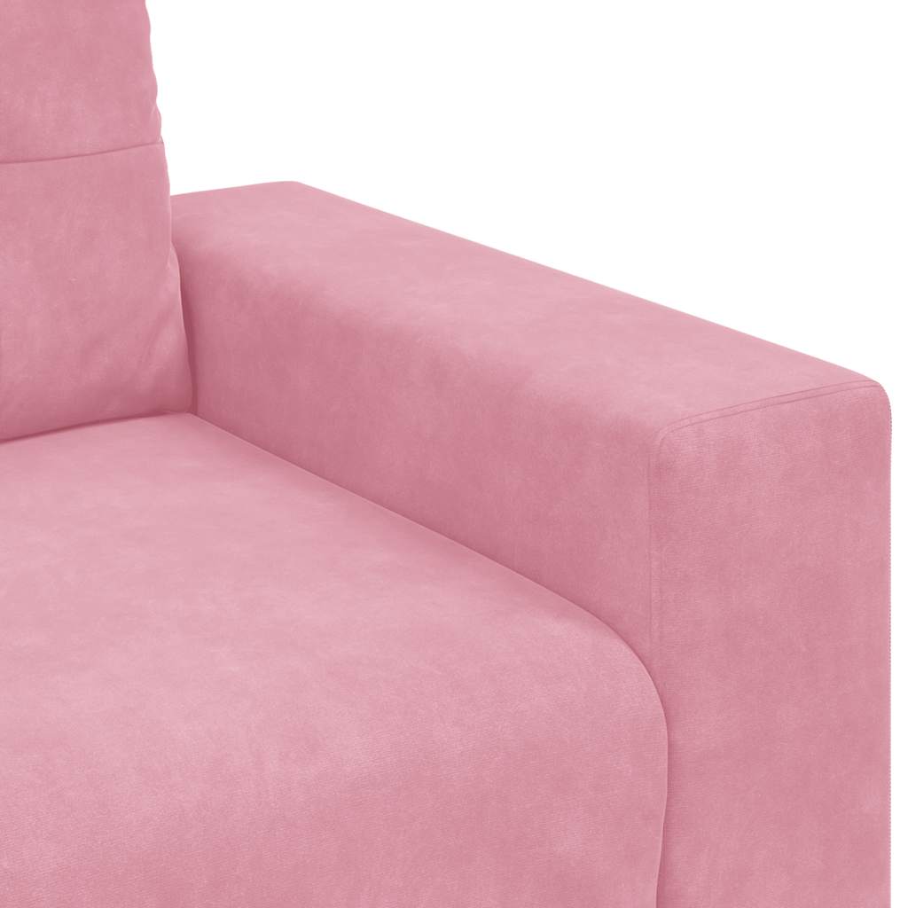 sofastol 60 cm fløjl lyserød