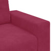 sofastol 60 cm fløjl vinrød