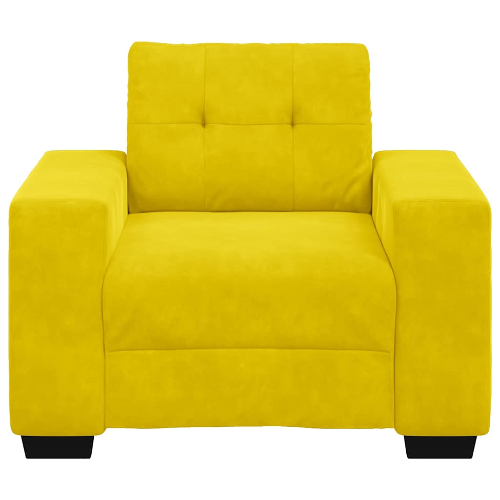 sofastol 60 cm fløjl gul