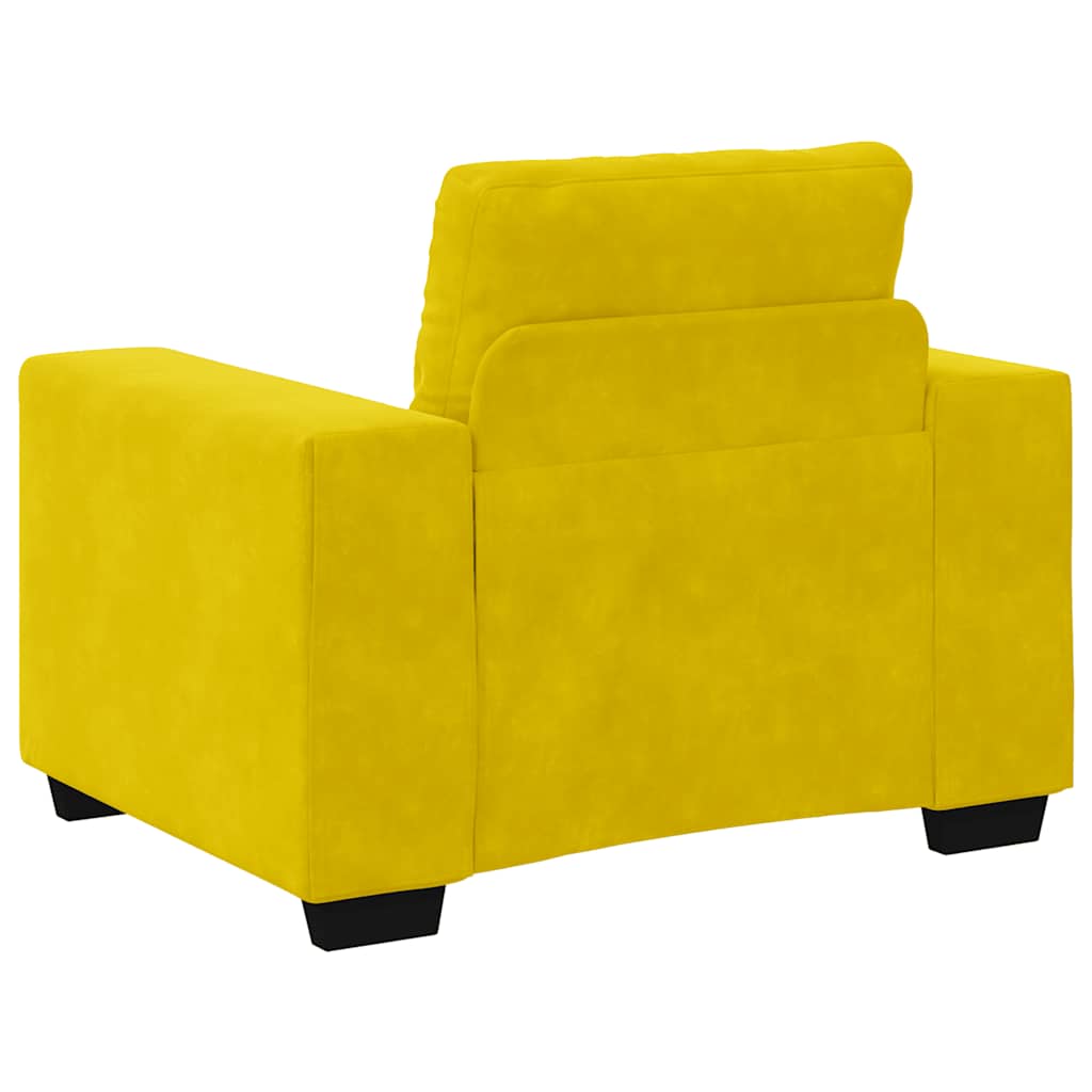 sofastol 60 cm fløjl gul