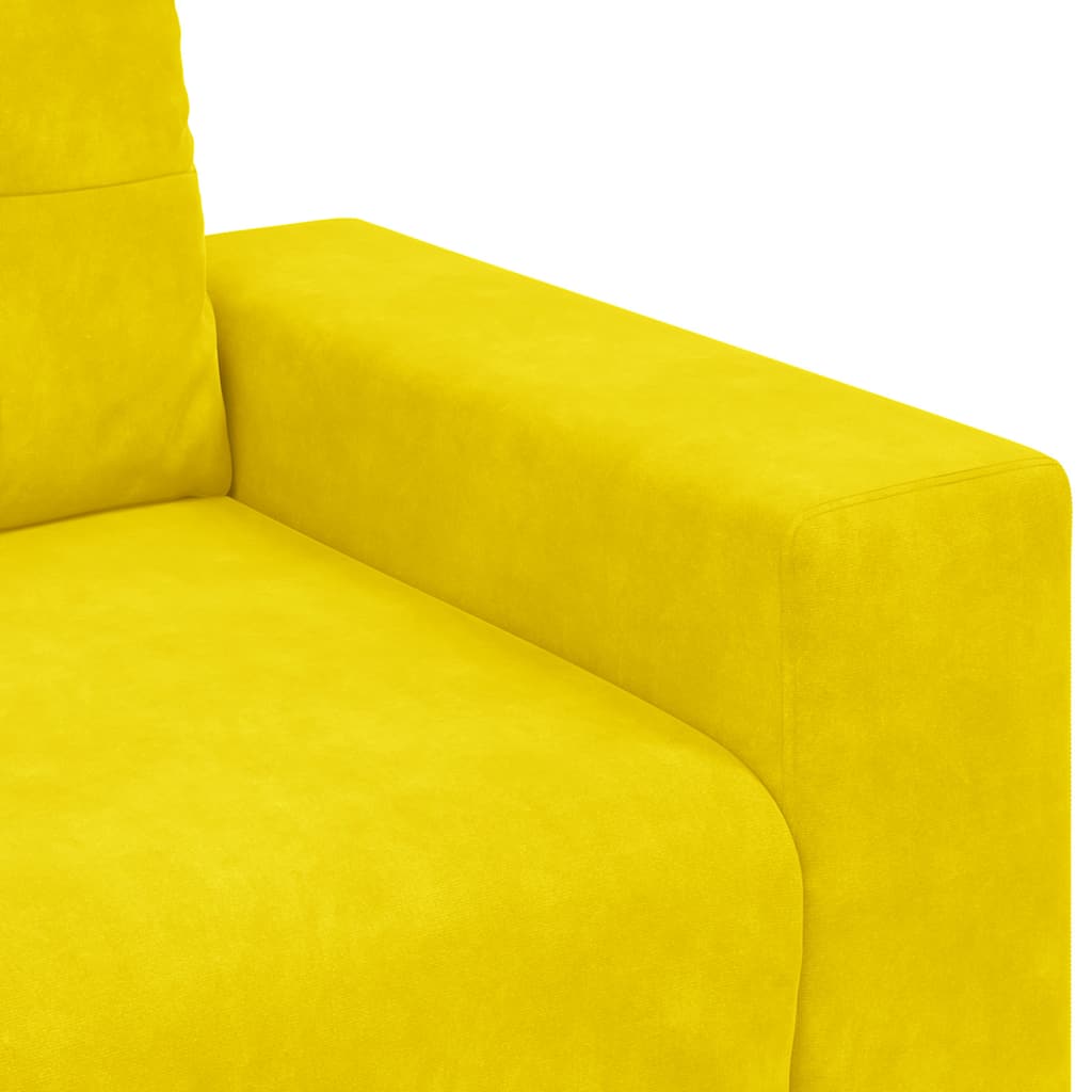 sofastol 60 cm fløjl gul