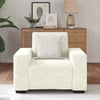 sofastol 60 cm fløjl cremefarvet
