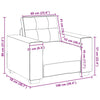 sofastol 60 cm fløjl cremefarvet