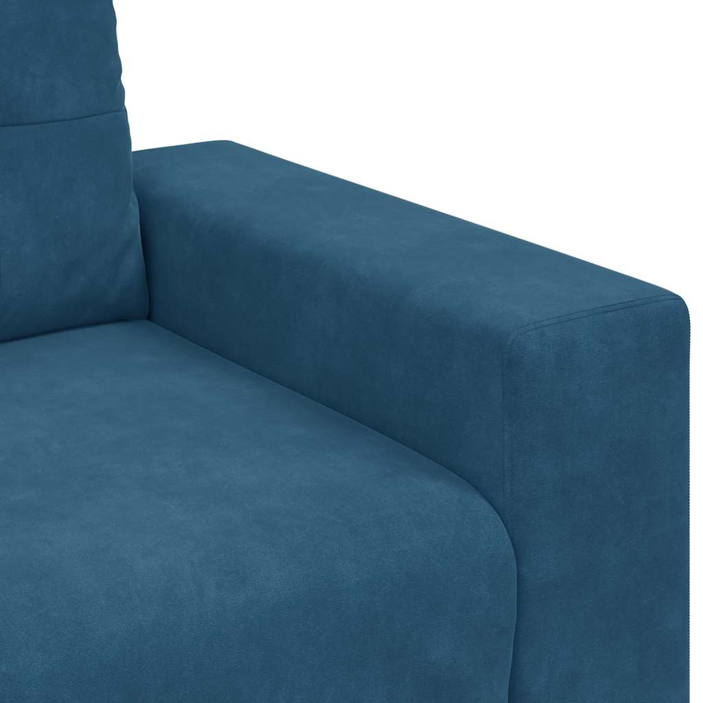 sofastol 60 cm fløjl blå