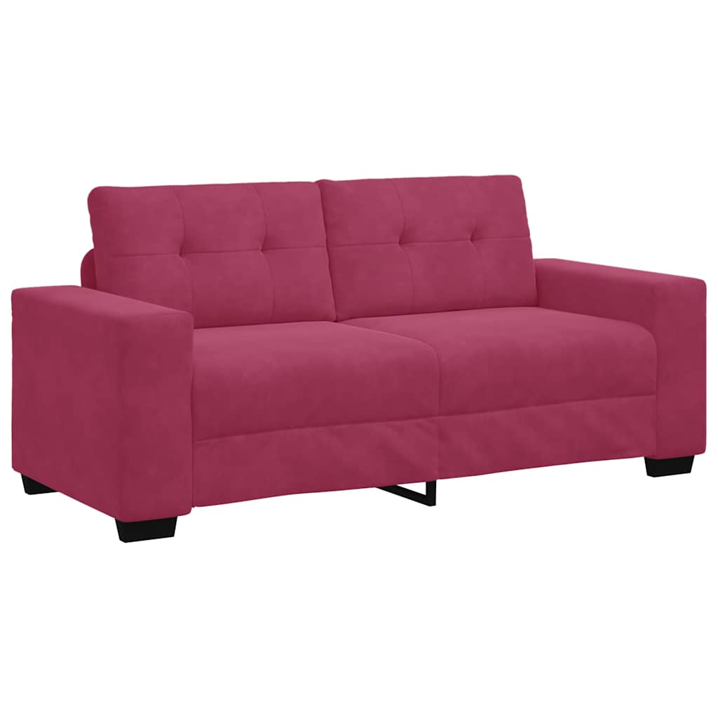 elskovssofa 140 cm fløjl vinrød