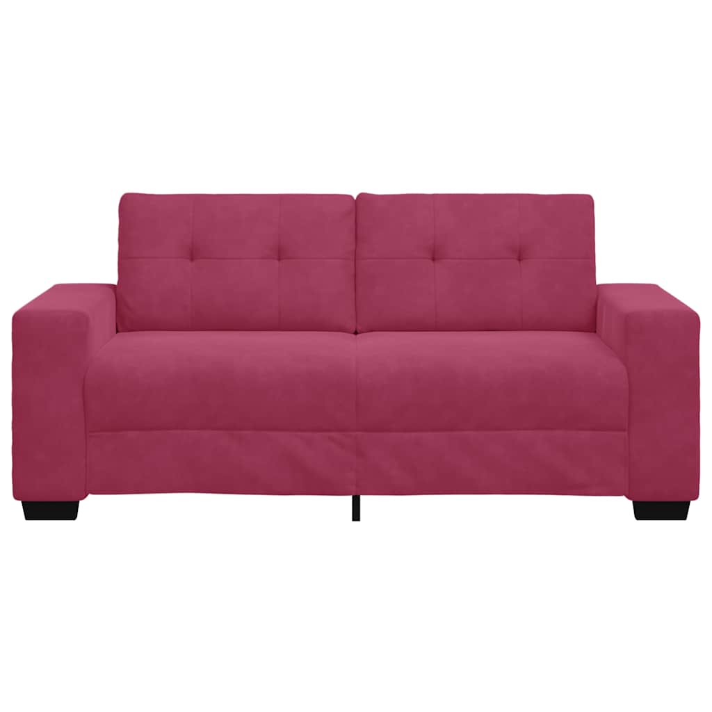 elskovssofa 140 cm fløjl vinrød