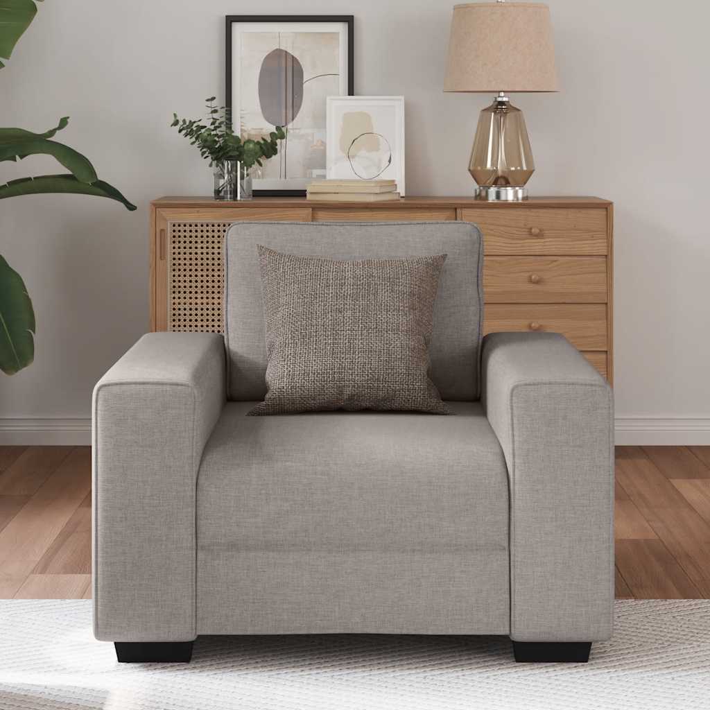 lænestol 60 cm stof gråbrun