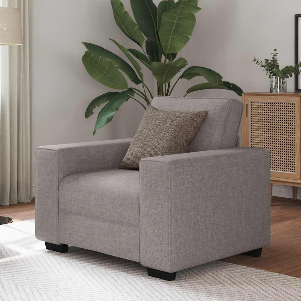 lænestol 60 cm stof gråbrun