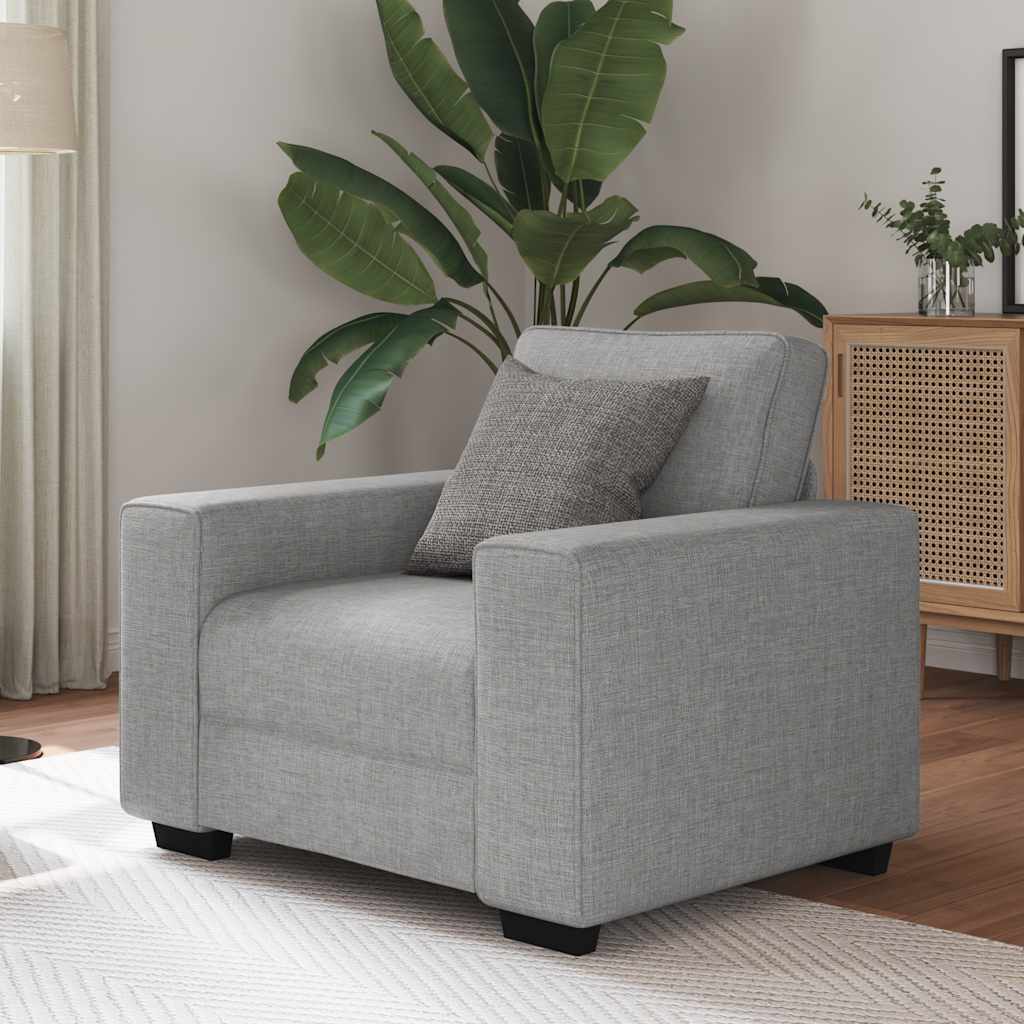 sofastol 55 cm stof skygrå