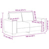 2-personers sofa 120 cm stof gråbrun