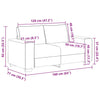 2-personers sofa 120 cm stof skygrå