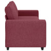 3-personers sofa 180 cm stof vinrød