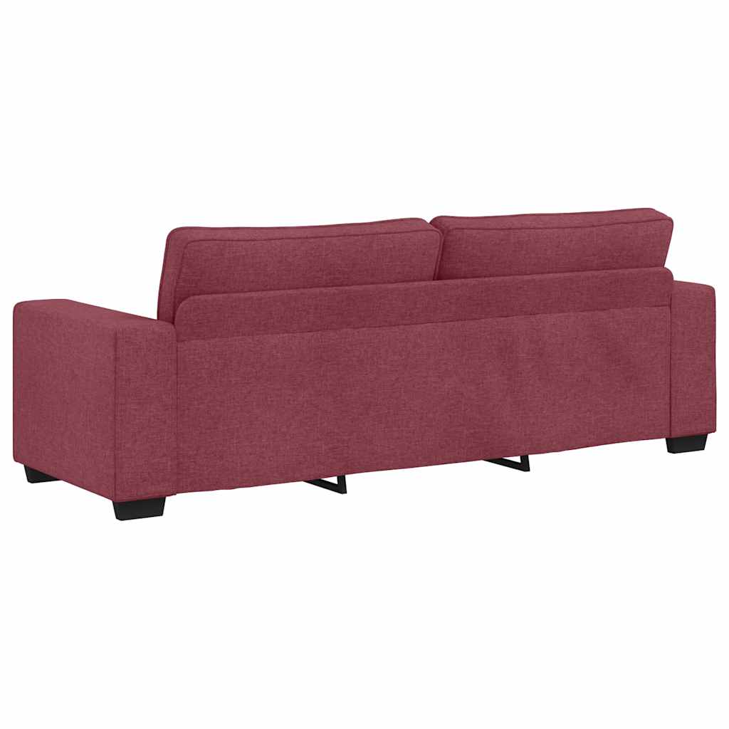 3-personers sofa 180 cm stof vinrød