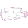 3-personers sofa 180 cm stof brun