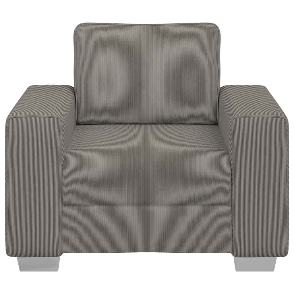 sofastol 60 cm fløjlsstof lysegrå