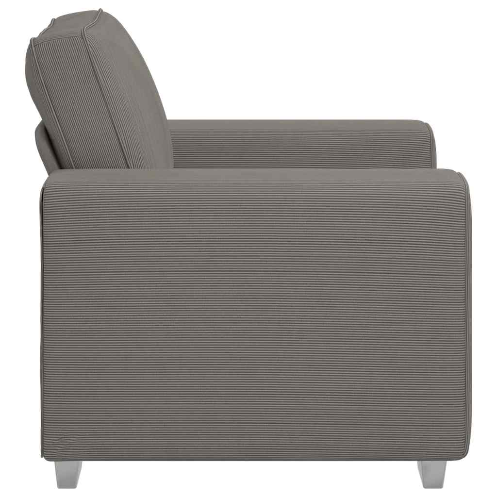 sofastol 60 cm fløjlsstof lysegrå
