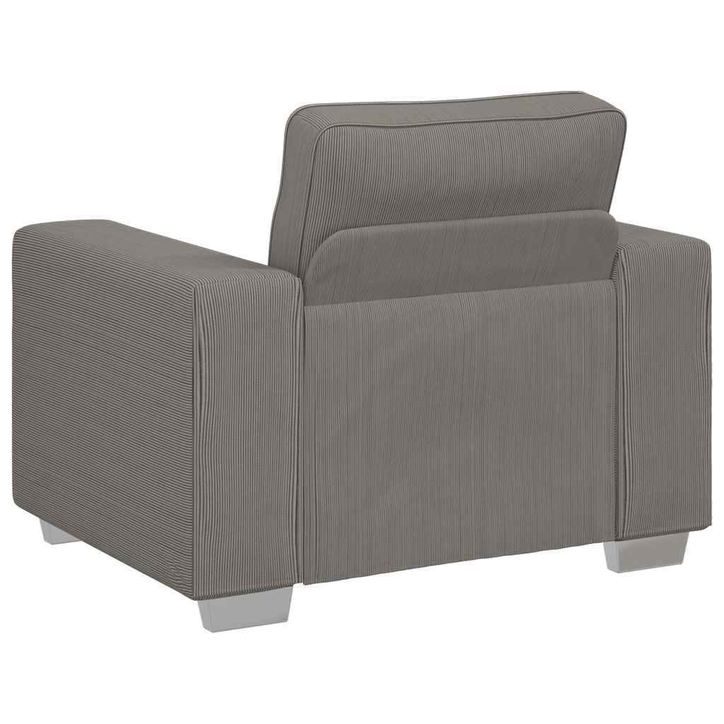 sofastol 60 cm fløjlsstof lysegrå