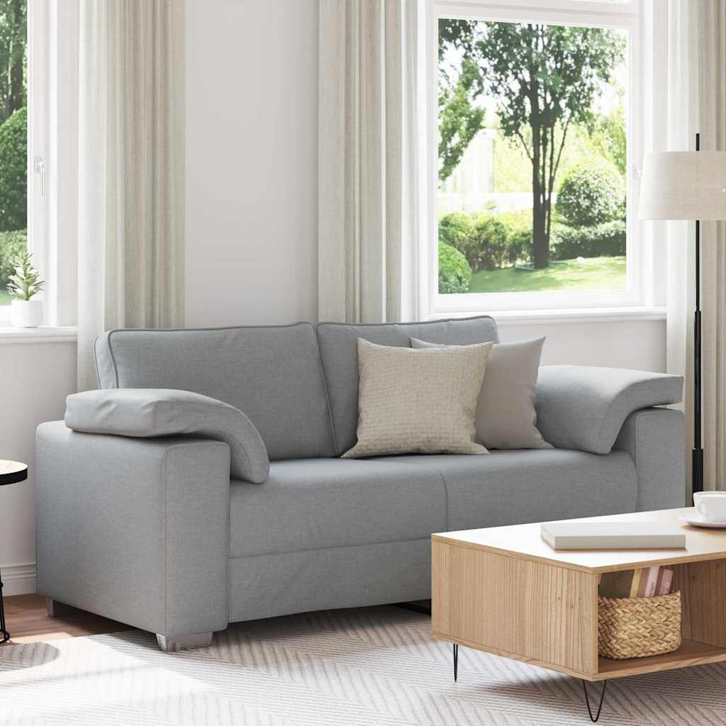Sofa med pude Lysegrå 180 x 77 x 82 cm Stof