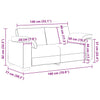 Sofa med pude Lysegrå 180 x 77 x 82 cm Stof