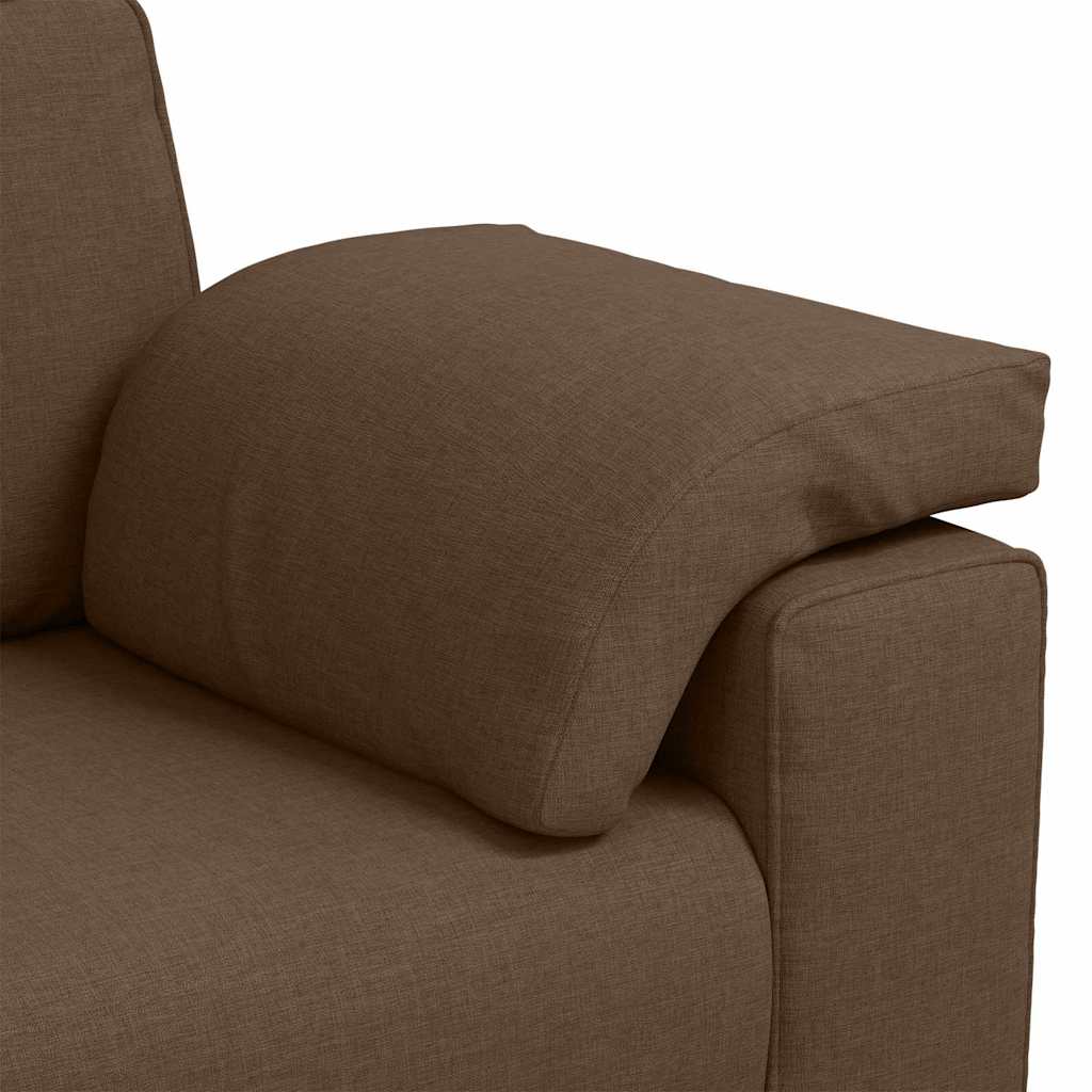 Sofa med pude Brun 219 x 77 x 82 cm Stof