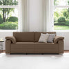 Sofa med pude Brun 219 x 77 x 82 cm Stof