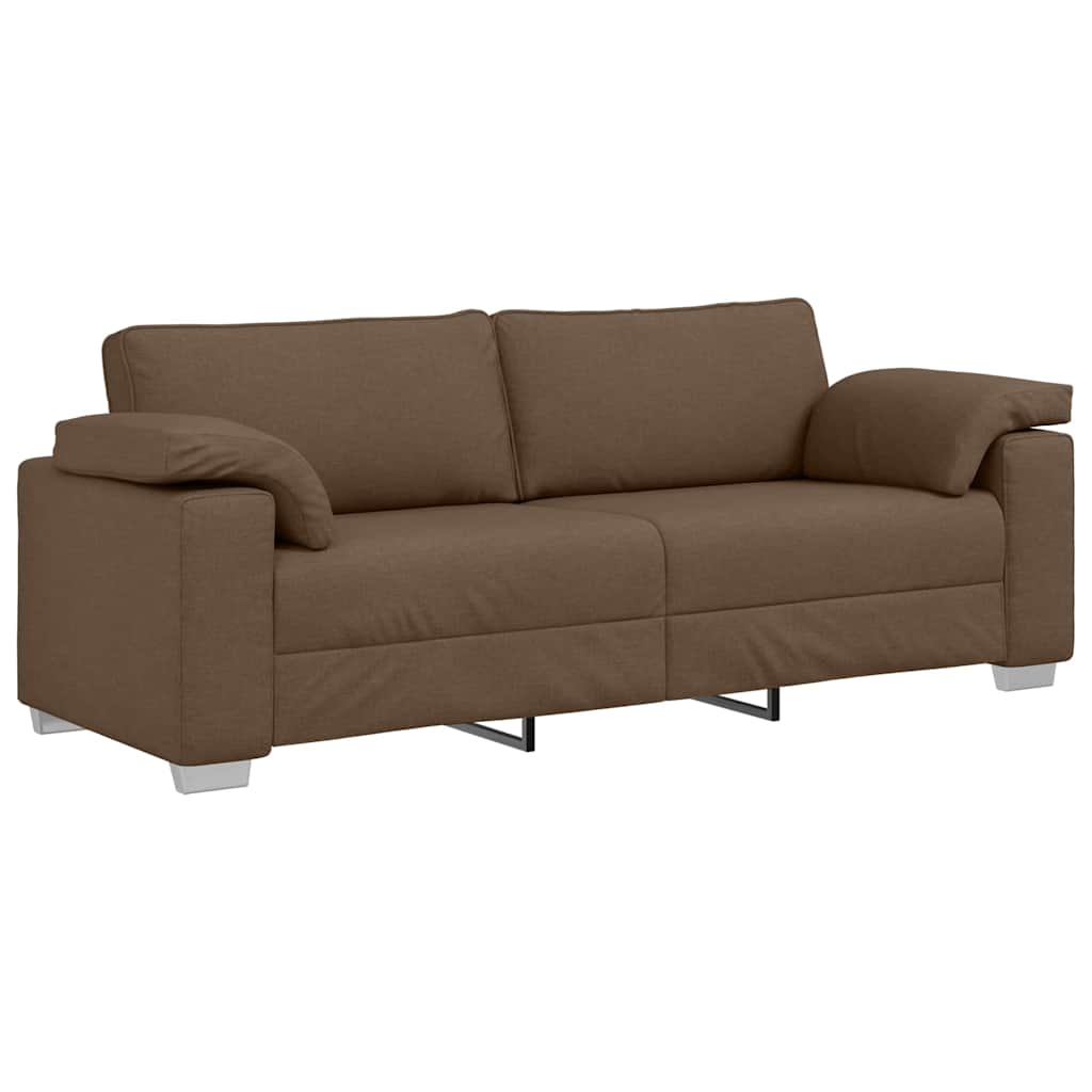 Sofa med pude Brun 219 x 77 x 82 cm Stof