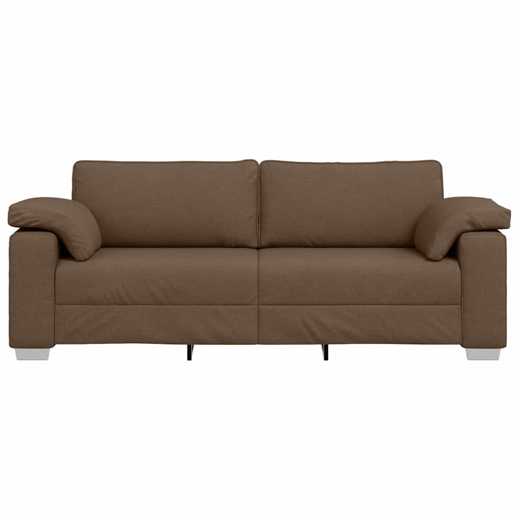 Sofa med pude Brun 219 x 77 x 82 cm Stof