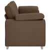 Sofa med pude Brun 219 x 77 x 82 cm Stof