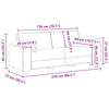 Sofa med pude Brun 219 x 77 x 82 cm Stof