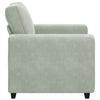 sofastol 60 cm fløjl lysegrå