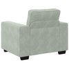 sofastol 60 cm fløjl lysegrå