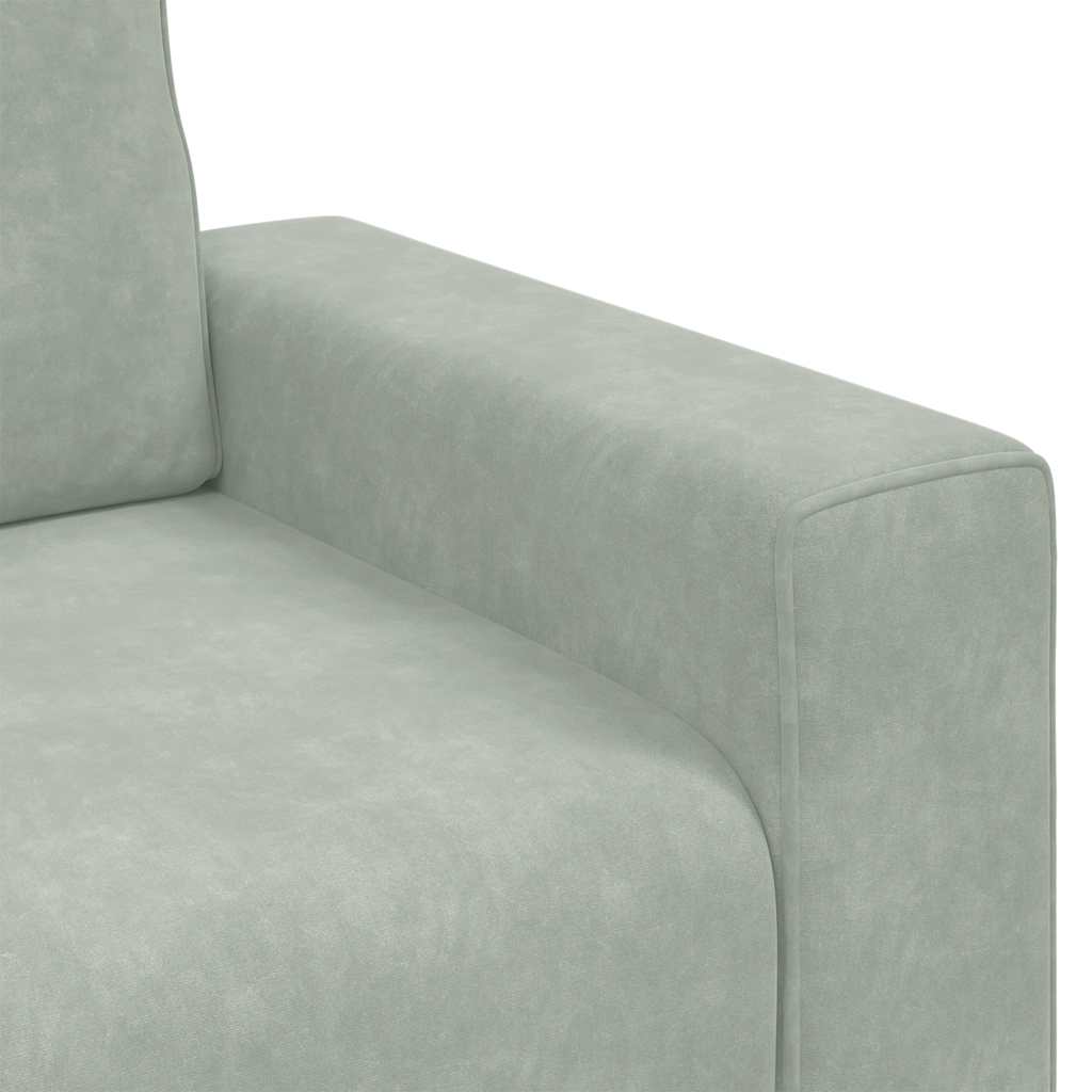 sofastol 60 cm fløjl lysegrå