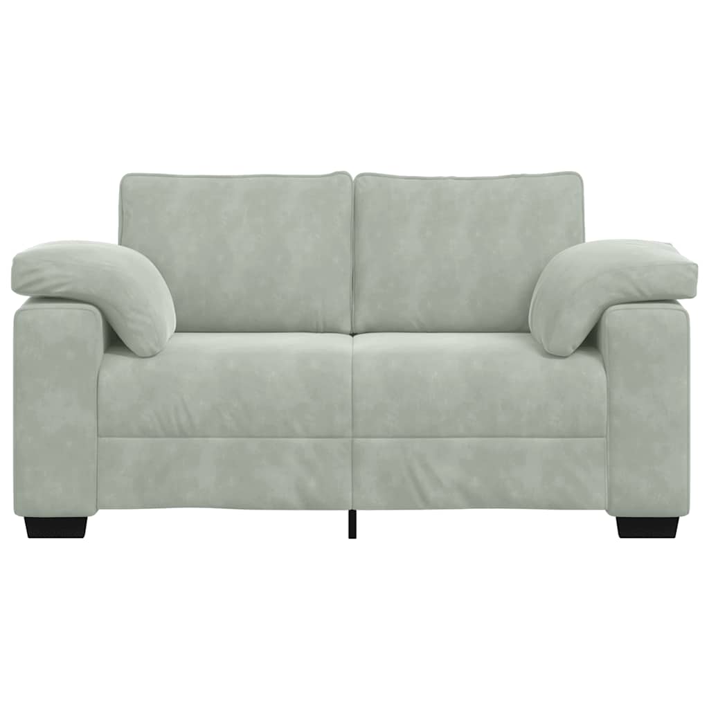 elskovssofa 120 cm fløjl lysegrå
